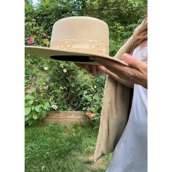 Lack of Color Ziggy Wide Brim Hat – Cream Wool Felt - Picture 3 of 9